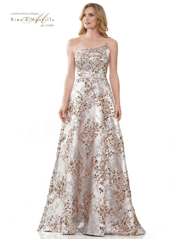 Rina di Montella RD2913 Long Strapless Formal Dress