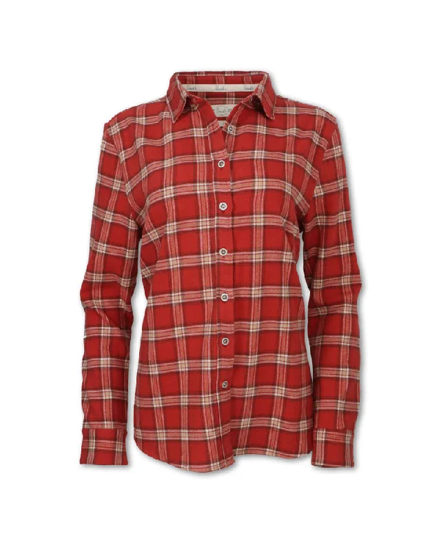 Printed Graphic Women Long Sleeve Top with a Bold StatementWOMEN'S RED PLAID FLANNEL Printed Graphic Women Long Sleeve Top with a Bold StatementWOMEN'S RED PLAID FLANNEL