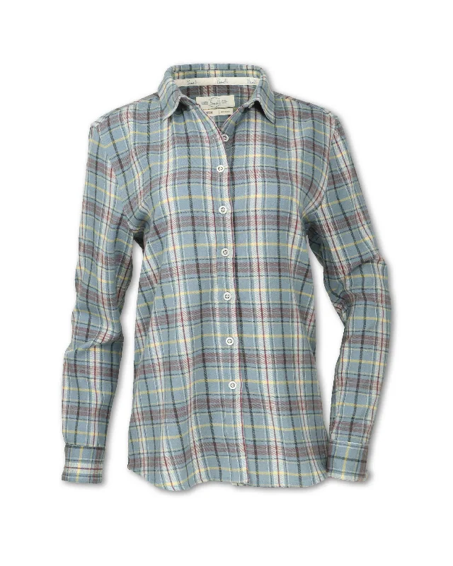Pocket - Equipped Women Long Sleeve Top for Added FunctionalityPLAID FLANNEL