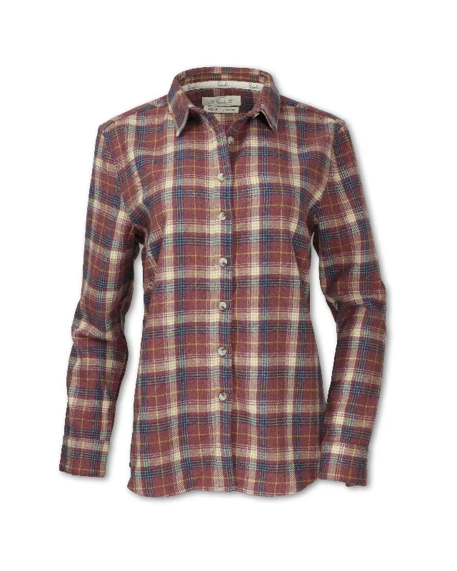Organic Cotton Women Long Sleeve Top for Eco - Friendly ComfortWOOL BLEND PLAID FLANNEL Organic Cotton Women Long Sleeve Top for Eco - Friendly ComfortWOOL BLEND PLAID FLANNEL