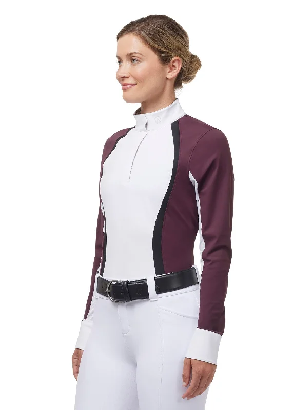 Striped Women Long Sleeve Top in a Timeless PatternAffinity® Long Sleeve Show Shirt