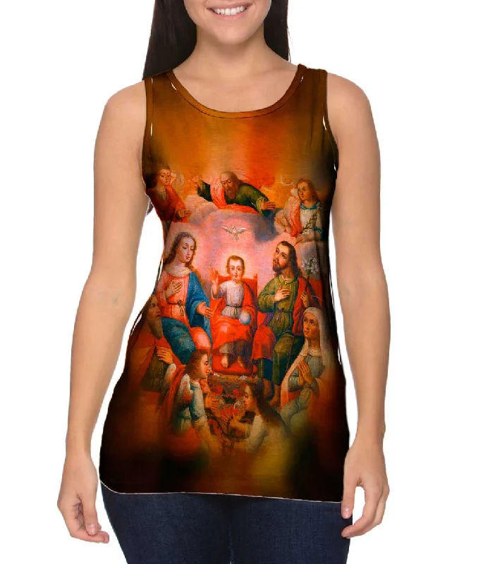 High - Neck Women's Silk Blend Tank Tops for a Luxurious FeelAnonymous Cusco School - "The Family Of Christ Child With The Imprisoned Soul Of Divine Love" (1700) High - Neck Women's Silk Blend Tank Tops for a Luxurious FeelAnonymous Cusco School - "The Family Of Christ Child With The Imprisoned Soul Of Divine Love" (1700)