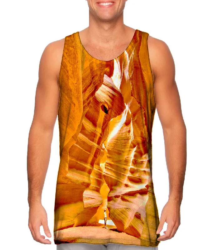 Plus Size Women's Ruffled Hem Tank Tops with Floral PrintsAntelope Canyon Luca Galuzzi Plus Size Women's Ruffled Hem Tank Tops with Floral PrintsAntelope Canyon Luca Galuzzi