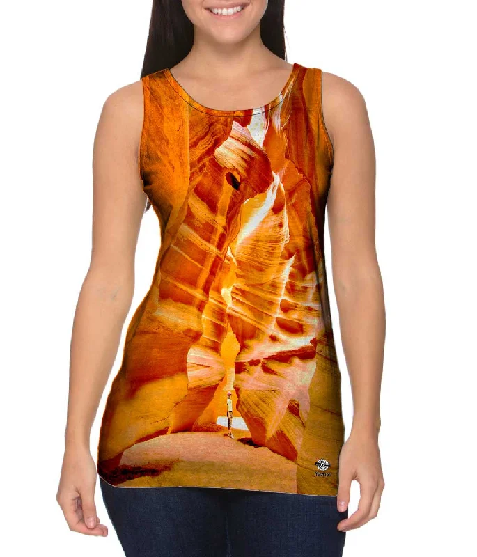 Scoop Neck Women's Linen Blend Tank Tops for SummerAntelope Canyon Luca Galuzzi