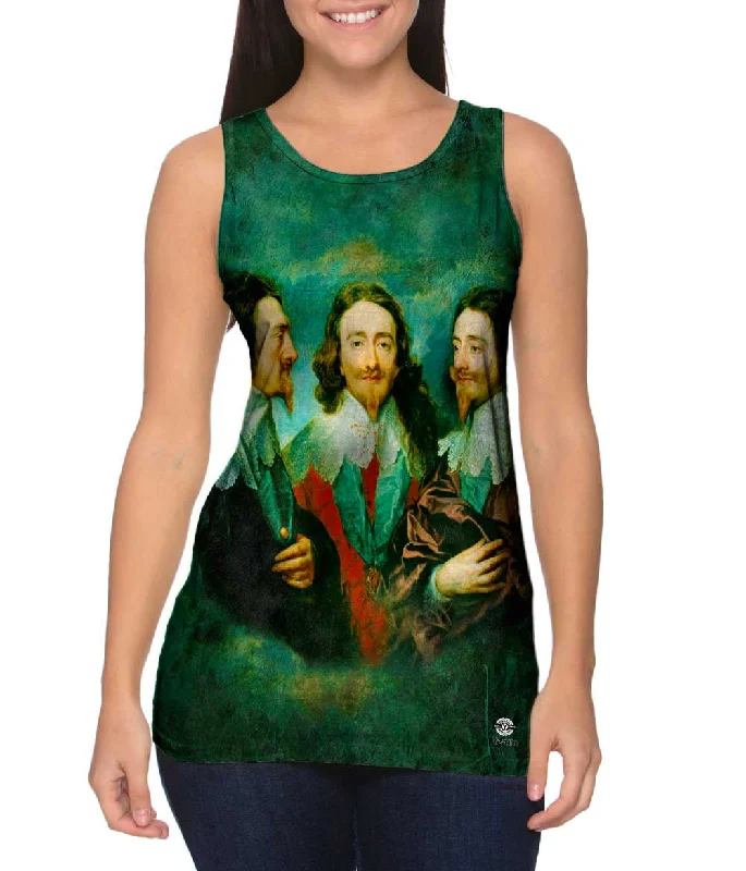 Crew Neck Women's Sustainable Tank Tops Made from Recycled MaterialsAnthony Van Dyck - "Charles I" Crew Neck Women's Sustainable Tank Tops Made from Recycled MaterialsAnthony Van Dyck - "Charles I"