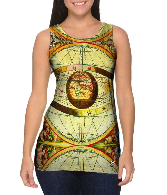 Plunge Neck Women's Seamless Tank Tops for a Smooth FitAntique Map Cellarius Ptolemaic System Plunge Neck Women's Seamless Tank Tops for a Smooth FitAntique Map Cellarius Ptolemaic System