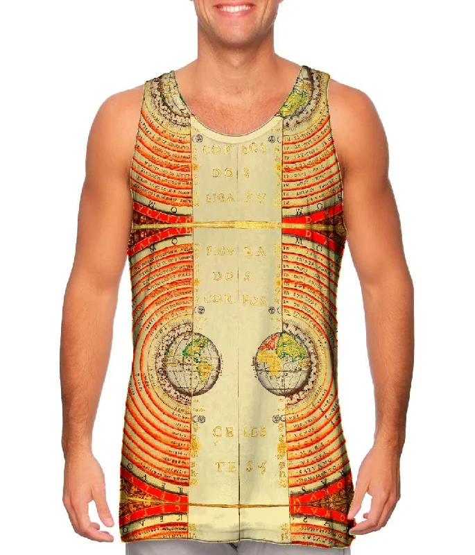 Plus Size Women's Embroidered Tank Tops in Boho StylesAntique Map Figure Of The Heavenly Bodies Plus Size Women's Embroidered Tank Tops in Boho StylesAntique Map Figure Of The Heavenly Bodies
