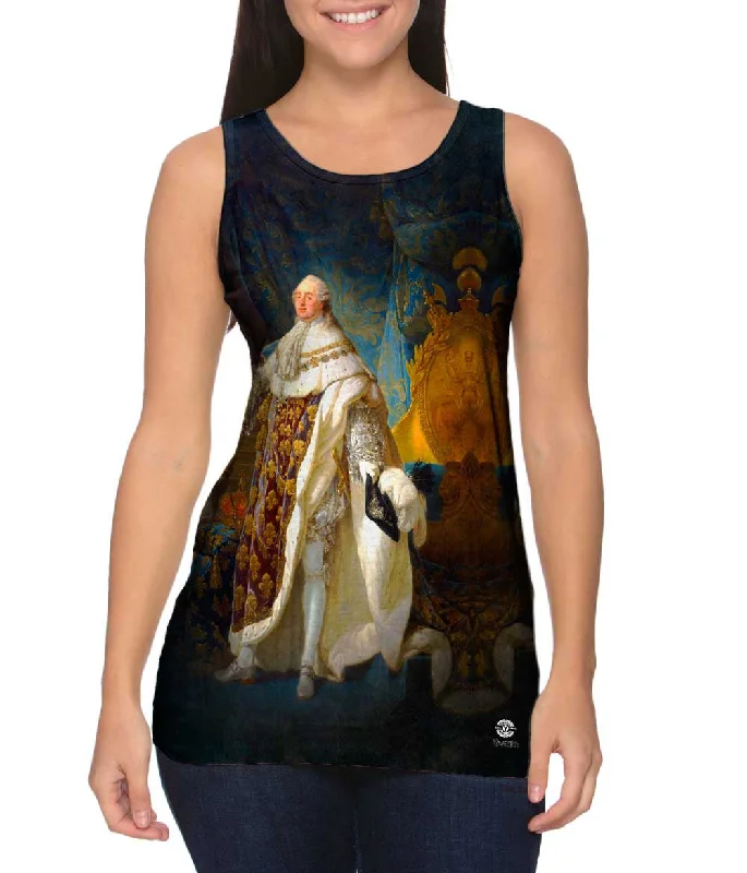Plus Size Women's Glitter - Trimmed Tank Tops for Party NightsAntonie Francois Callet - "King Louis XVI" Plus Size Women's Glitter - Trimmed Tank Tops for Party NightsAntonie Francois Callet - "King Louis XVI"