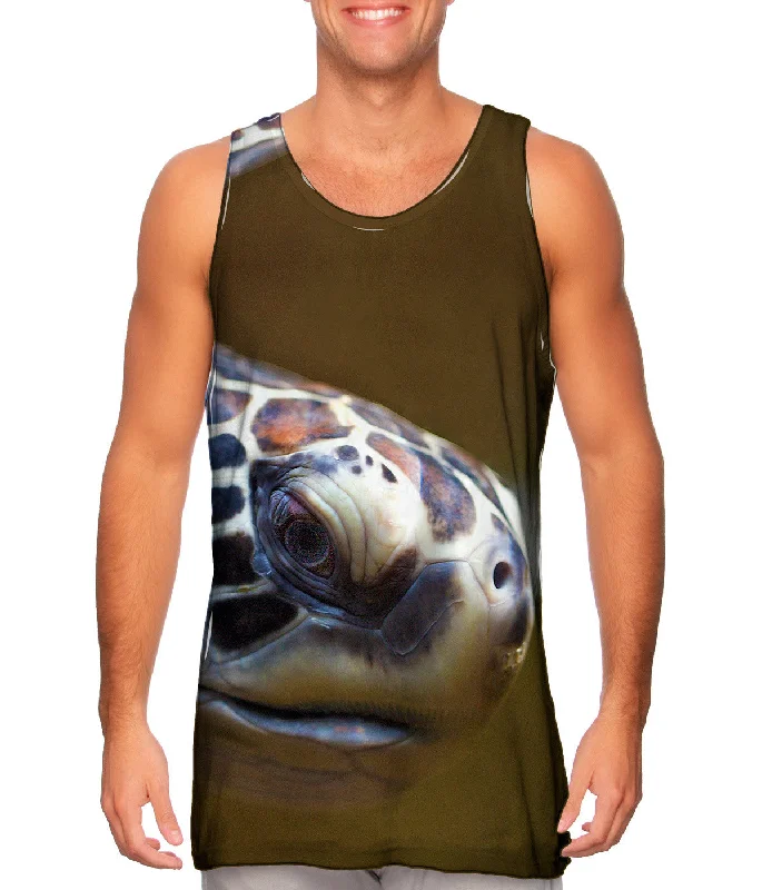 Women's Longline Tank Tops with Abstract PrintsAquarium Turtle