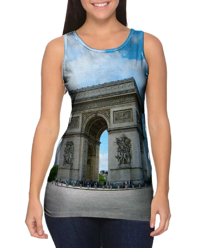 Crew Neck Women's Sustainable Tank Tops Made from Recycled MaterialsArc De Triomphe Paris Crew Neck Women's Sustainable Tank Tops Made from Recycled MaterialsArc De Triomphe Paris