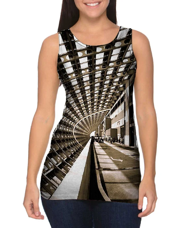 Mock Neck Women's Performance Tank Tops for CyclingArchitecture Beauty