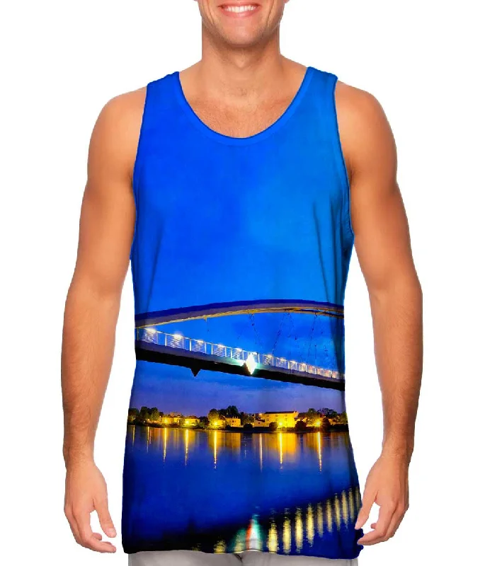 One - Shoulder Women's Rayon Blend Tank Tops for a Flowy LookArchitecture France Germany Switzerland Three Country Bridge One - Shoulder Women's Rayon Blend Tank Tops for a Flowy LookArchitecture France Germany Switzerland Three Country Bridge