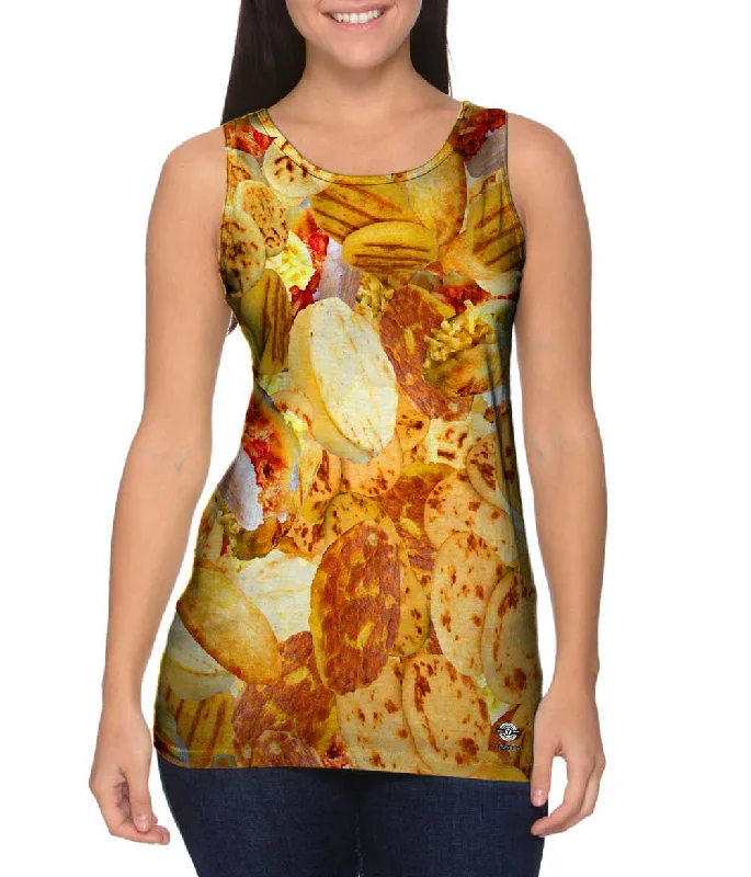 Plus Size Women's Embroidered Tank Tops in Boho StylesArepas