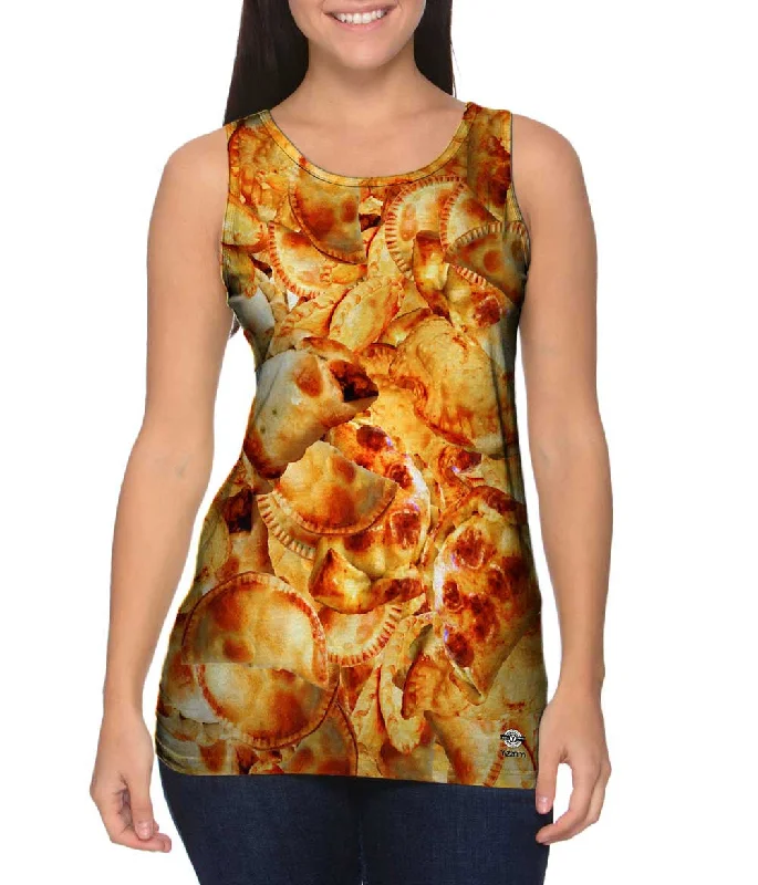 Women's Button - Down Tank Tops in Striped PatternsArgentina Empanada