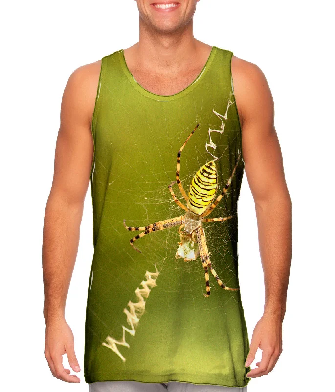 Women's Longline Tank Tops with Abstract PrintsArgiope Frelon Spider