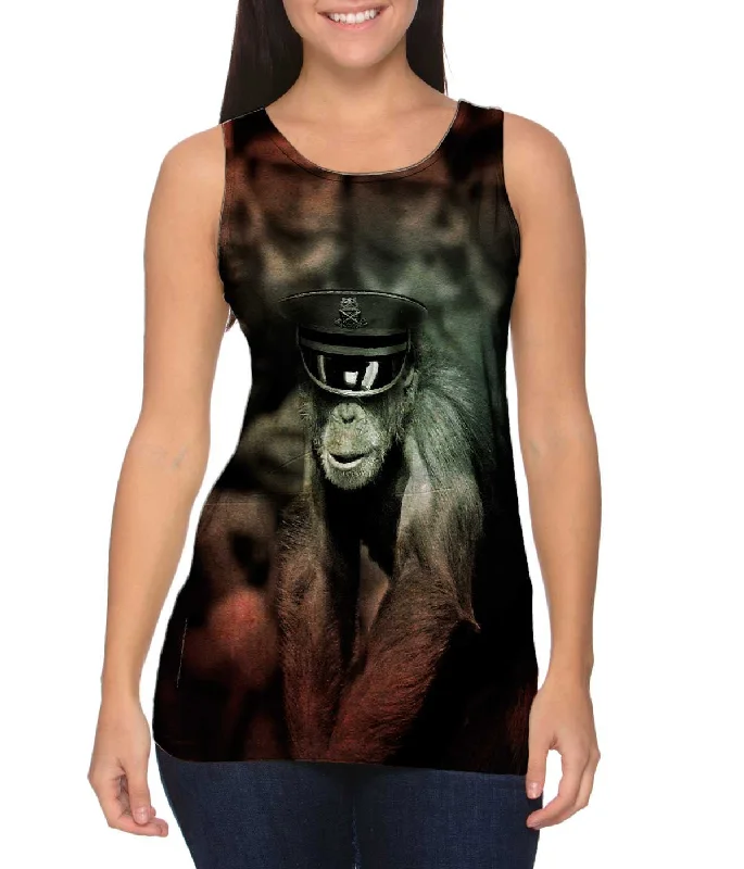 Scoop Neck Women's Linen Blend Tank Tops for SummerArmy Chimp