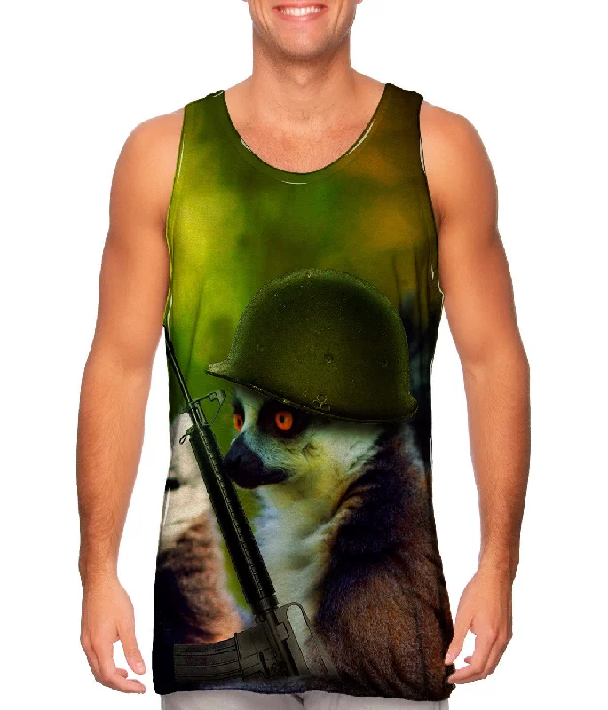 Plus Size Women's Side - Slit Tank Tops in Metallic ShadesArmy Lemur