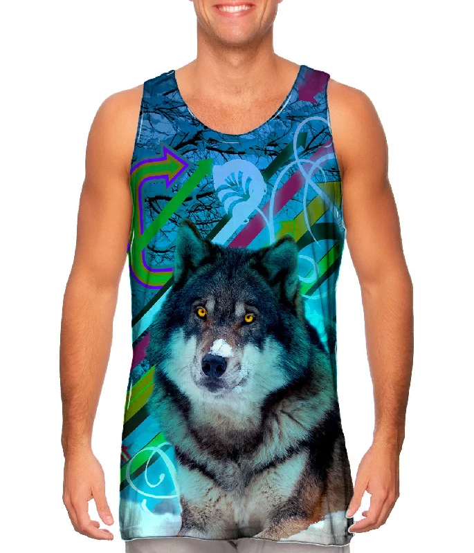 V - Neck Women's Moisture - Wicking Tank Tops for RunningArrow Wolf