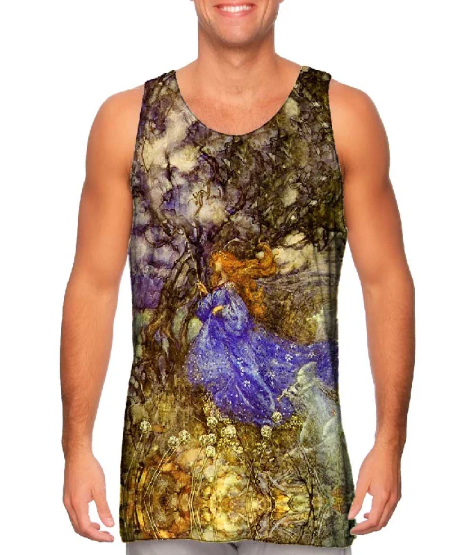 Square Neck Women's Organic Cotton Tank Tops in Earth TonesArthur Rackham - "A Fairy" (1911)