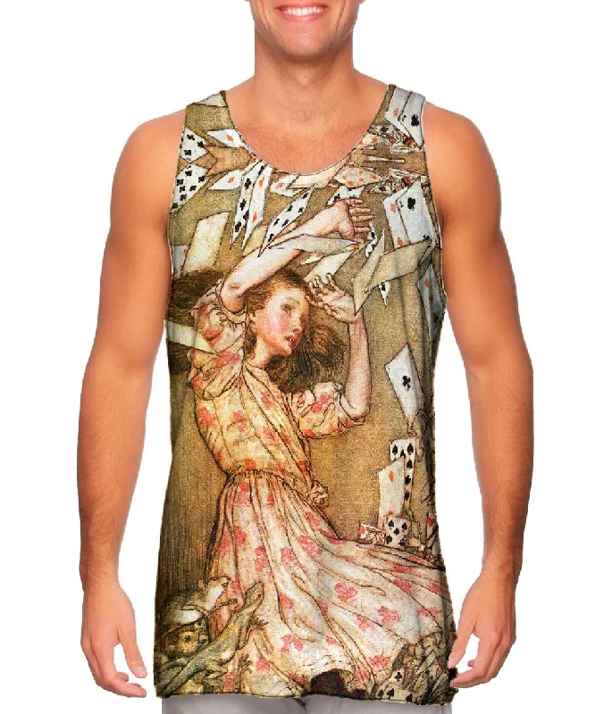 Halter Neck Women's Modal Blend Tank Tops for ComfortArthur Rackham - "Alice Nothing But A Pack Of Cards" (1911) Halter Neck Women's Modal Blend Tank Tops for ComfortArthur Rackham - "Alice Nothing But A Pack Of Cards" (1911)