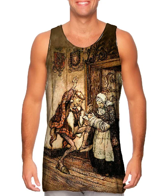 Plus Size Women's Side - Slit Tank Tops in Metallic ShadesArthur Rackham - "Happy Boy" Plus Size Women's Side - Slit Tank Tops in Metallic ShadesArthur Rackham - "Happy Boy"