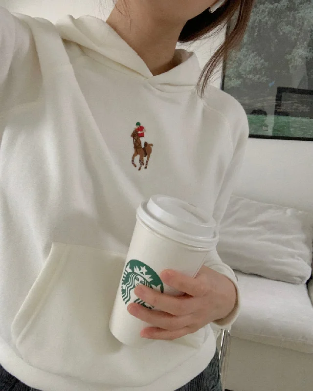 Women's classic white cotton polo shirt for casual outingsBig Girls Big Pony Fleece Hoodie Women's classic white cotton polo shirt for casual outingsBig Girls Big Pony Fleece Hoodie