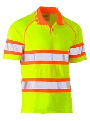 Two - tone polo shirt for a modern and stylish appearanceBisley Workwear Taped Double Hi Vis Mesh Polo Short Sleeve BK1223T Two - tone polo shirt for a modern and stylish appearanceBisley Workwear Taped Double Hi Vis Mesh Polo Short Sleeve BK1223T