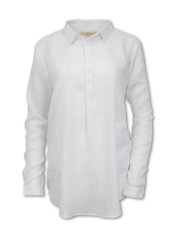 Organic Cotton Women Long Sleeve Top for Eco - Friendly ComfortDOUBLE POCKET TUNIC