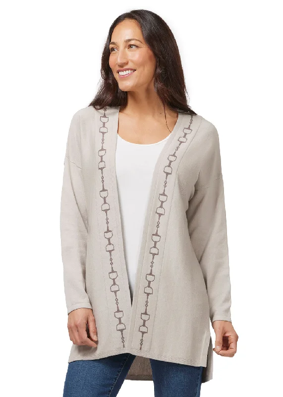 Printed Graphic Women Long Sleeve Top with a Bold StatementEQ Bits Cardigan