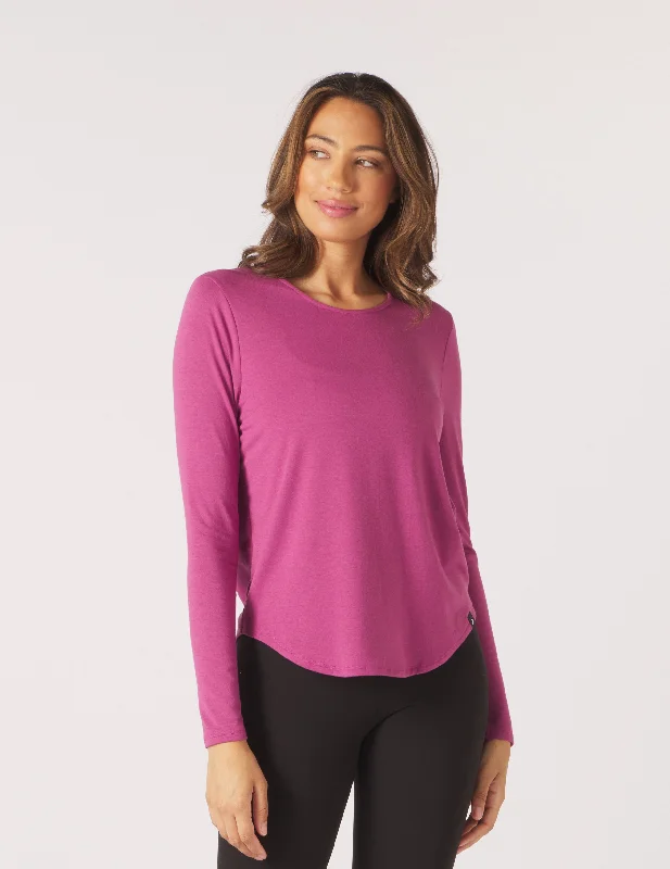 Lightweight Women Long Sleeve Top for Spring and AutumnEvolve Long Sleeve: Rouge