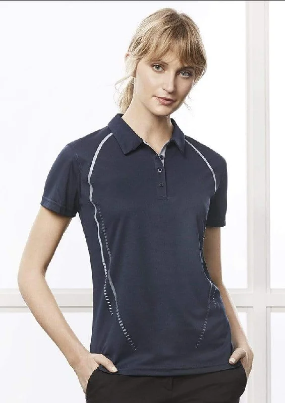 Women's classic white cotton polo shirt for casual outingsBiz Collection Cyber Ladies Polo P604LS Women's classic white cotton polo shirt for casual outingsBiz Collection Cyber Ladies Polo P604LS