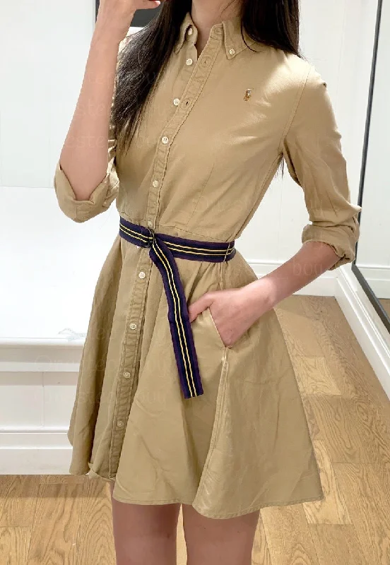 Nursing polo shirt for breastfeeding mothersGirls Belted Cotton Chino Shirtdress