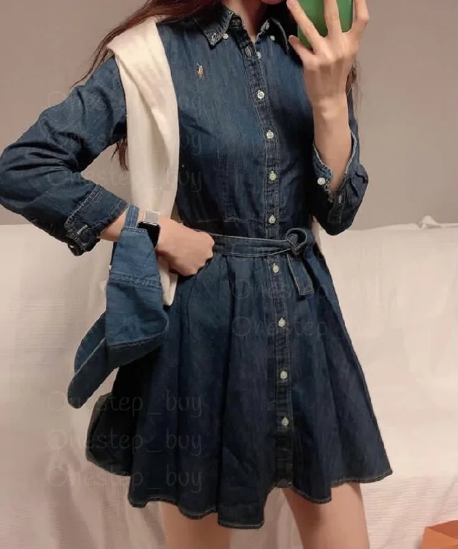 Dry - clean only polo shirt in luxurious silk blendGirls Belted Cotton Denim Shirtdress Dry - clean only polo shirt in luxurious silk blendGirls Belted Cotton Denim Shirtdress