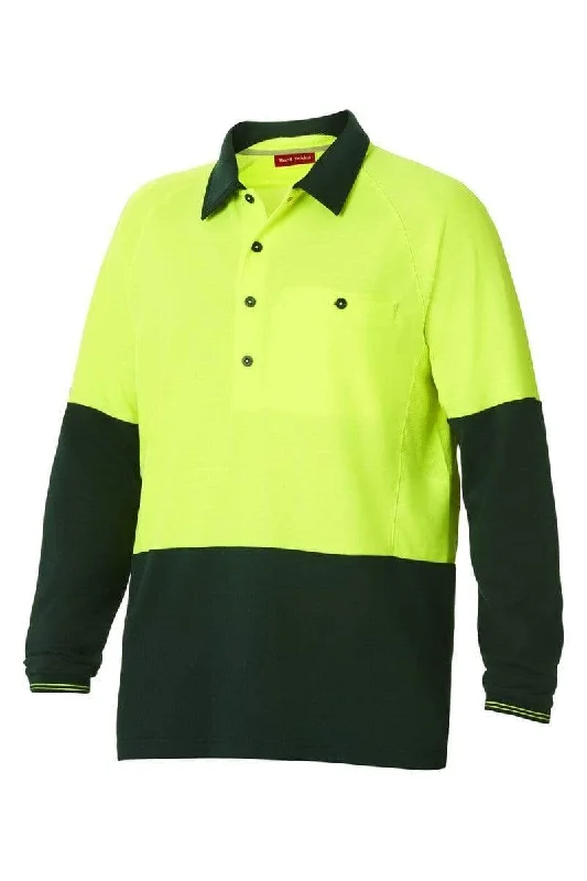 Polo shirt with thumbholes for added functionalityHard Yakka 2 Tone Hi Vis Vented Polo Shirt Y11389 Polo shirt with thumbholes for added functionalityHard Yakka 2 Tone Hi Vis Vented Polo Shirt Y11389