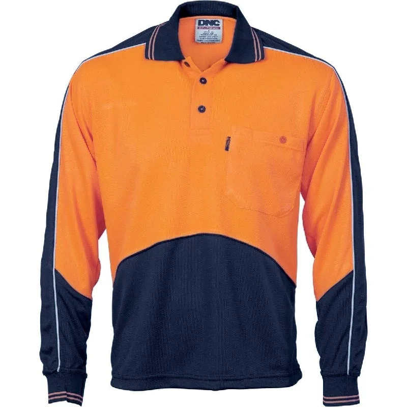 Thermal - lined polo shirt for cold - weather activitiesDnc Workwear Hi-vis Cool Breathe Panel Long Sleeve Polo Shirt - 3892 Thermal - lined polo shirt for cold - weather activitiesDnc Workwear Hi-vis Cool Breathe Panel Long Sleeve Polo Shirt - 3892