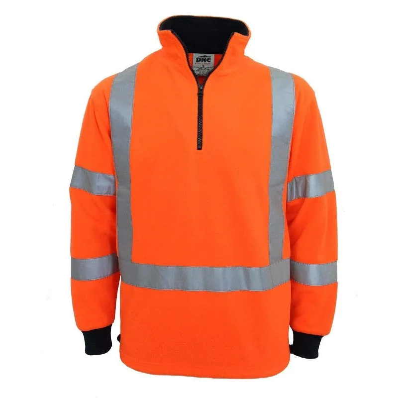 Machine - washable polo shirt in durable jersey fabricDnc Workwear Hi-vis "X" Back & Bio-motion Taped Polar Fleece - 3730