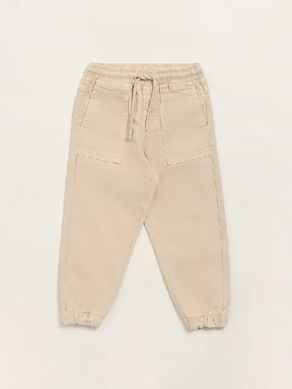 Printed Animal Print Women Shorts for a Wild and Stylish AppearanceHOP Kids Beige Joggers Printed Animal Print Women Shorts for a Wild and Stylish AppearanceHOP Kids Beige Joggers