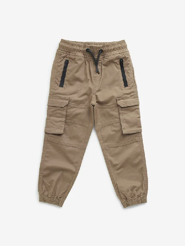 Solid Color Women Shorts in Bright Hues for a Bold StatementHOP Kids Light Brown Cargo-Style Mid-Rise Cotton Blend Joggers Solid Color Women Shorts in Bright Hues for a Bold StatementHOP Kids Light Brown Cargo-Style Mid-Rise Cotton Blend Joggers