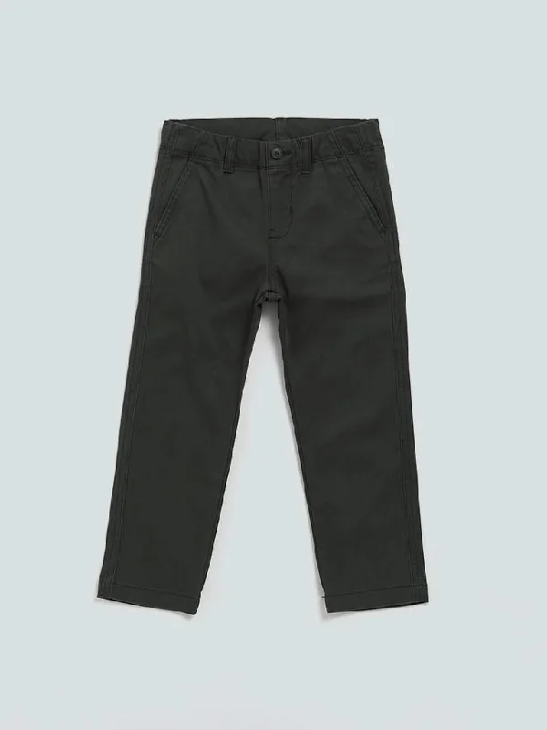 Tie - Waist Women Shorts for a Customizable FitHOP Kids Solid Green Trousers