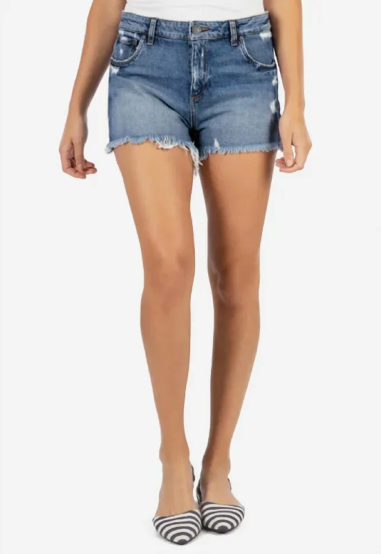 Plus Size Women Shorts with a Comfortable and Stylish FitJane High Rise Short In Medium Wash Plus Size Women Shorts with a Comfortable and Stylish FitJane High Rise Short In Medium Wash