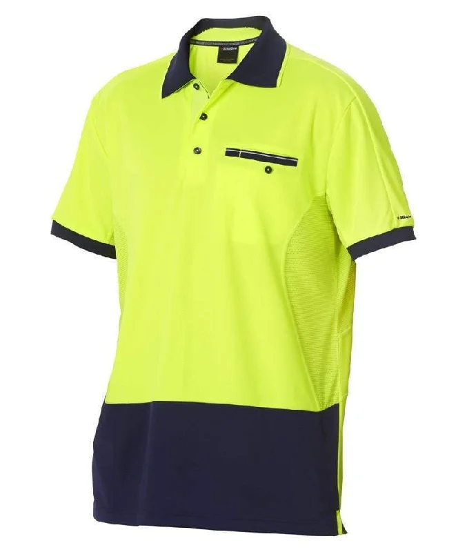 Quarter - zip polo shirt for easy temperature adjustmentKingGee Workcool 2 Hyperfreeze Hi Vis Work Polo Shirt K54845 Quarter - zip polo shirt for easy temperature adjustmentKingGee Workcool 2 Hyperfreeze Hi Vis Work Polo Shirt K54845