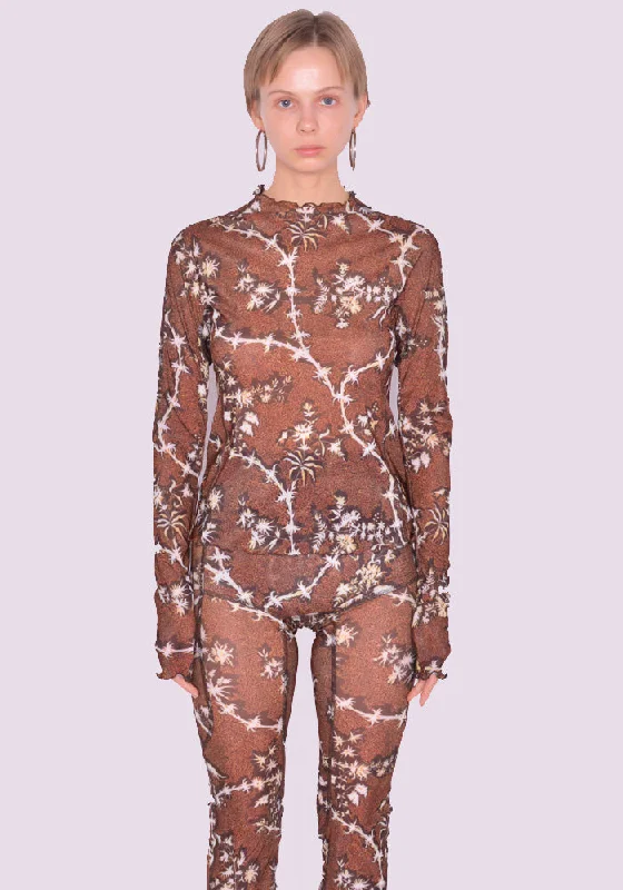 Thermal Women Long Sleeve Top for Extra Warmth in WinterKNWLS HT0THB HALCYON LONG SLEEVE TOP THORNY BROWN Thermal Women Long Sleeve Top for Extra Warmth in WinterKNWLS HT0THB HALCYON LONG SLEEVE TOP THORNY BROWN