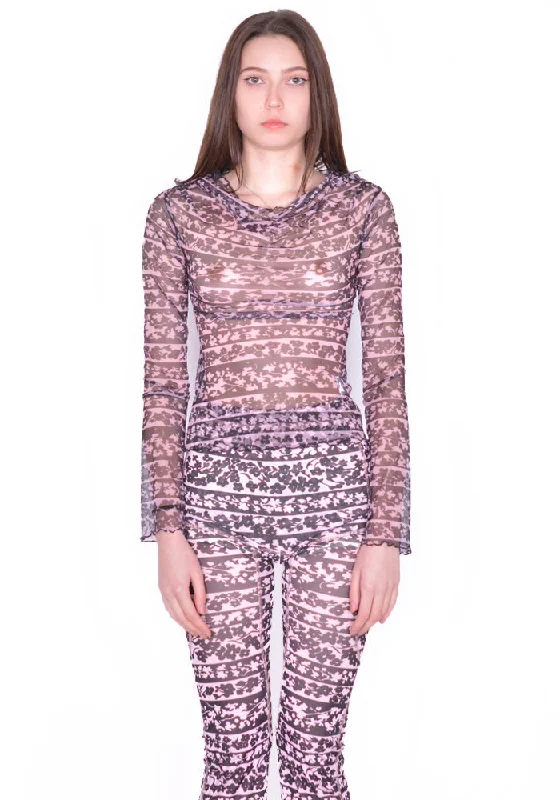 Cropped Women Long Sleeve Top to Pair with High - Waisted BottomsKNWLS SS24-CLAVLS0PIBLO CLAVICLE LONG SLEEVE TOP PINK BLOSSOM Cropped Women Long Sleeve Top to Pair with High - Waisted BottomsKNWLS SS24-CLAVLS0PIBLO CLAVICLE LONG SLEEVE TOP PINK BLOSSOM