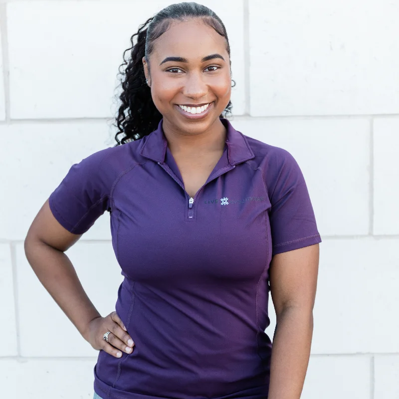 Embroidered logo polo shirt for a preppy styleLE Sport 2.0 LS Polo Shirt - Plum