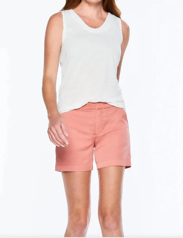 High - Waisted Women Shorts for a Retro and Flattering LookMitchell Chino Short In Salmon High - Waisted Women Shorts for a Retro and Flattering LookMitchell Chino Short In Salmon