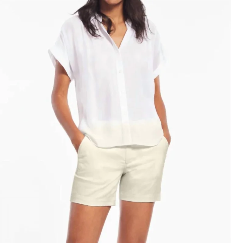 Ruffled Hem Women Shorts to Add a Feminine TouchMitchell Chino Short In Sand
