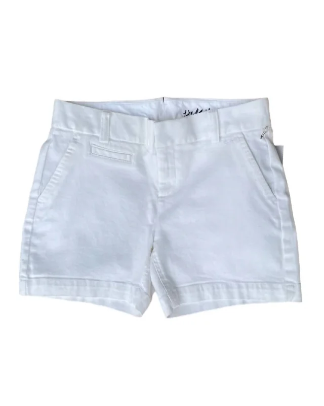 Stretchable Women Shorts for Maximum MobilityMitchell Chino Short In White