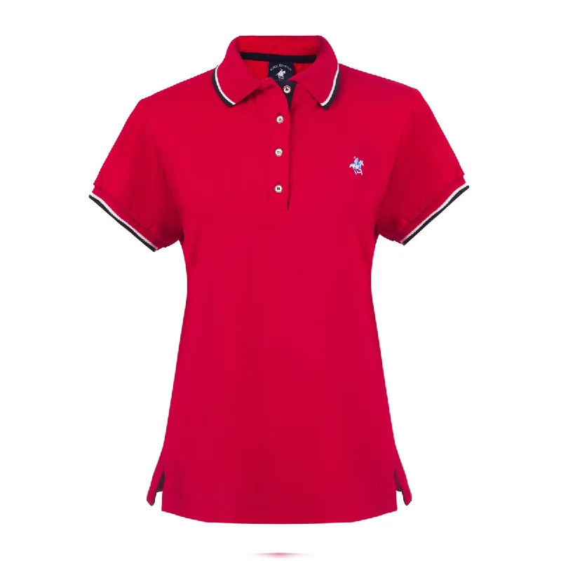 Glitter - embellished polo shirt for a sparkly appearancePBD96070ROJ