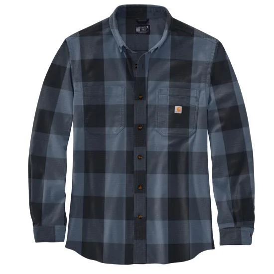 Ruffled Cuff Women Long Sleeve Top with a Feminine TouchRugged Flex® Relaxed Fit Midweight Flannel Long-Sleeve Plaid Shirt - Navy Ruffled Cuff Women Long Sleeve Top with a Feminine TouchRugged Flex® Relaxed Fit Midweight Flannel Long-Sleeve Plaid Shirt - Navy