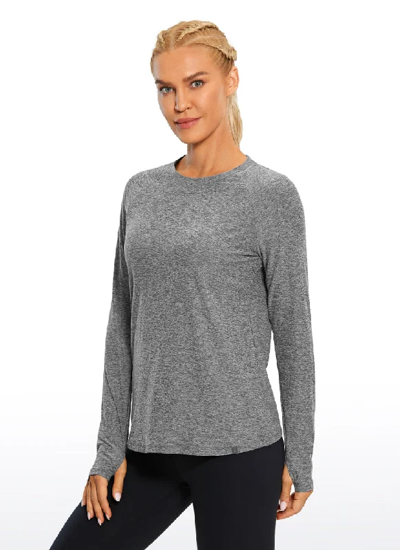 Cable - Knit Women Long Sleeve Top with a Cozy TextureYoga Long Sleeves Thumbholes